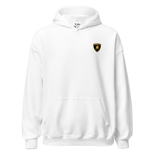 Hoodie blanca LAMBORGHINI AVENTADOR(Frente)