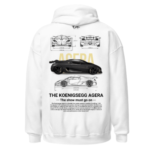 Hoodie banca KOENISGSEGG AGERA(Espalda)