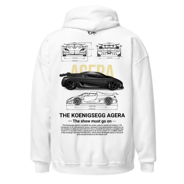 Hoodie banca KOENISGSEGG AGERA(Espalda)