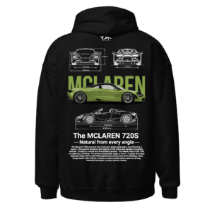 Hoodie olivo MCLAREN 720S.Espalda