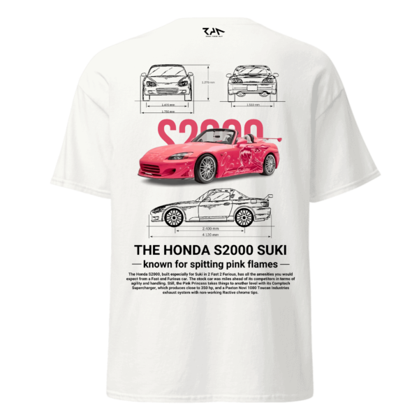 Playera blanca HONDA S 2000 SUKI F&F(Espalda)