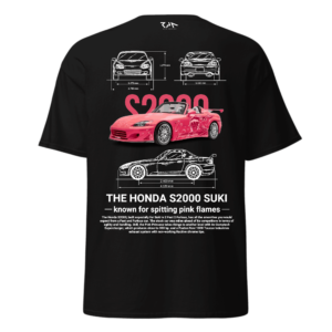 Playera negra HONDA S 2000 SUKI F&F(Espalda)