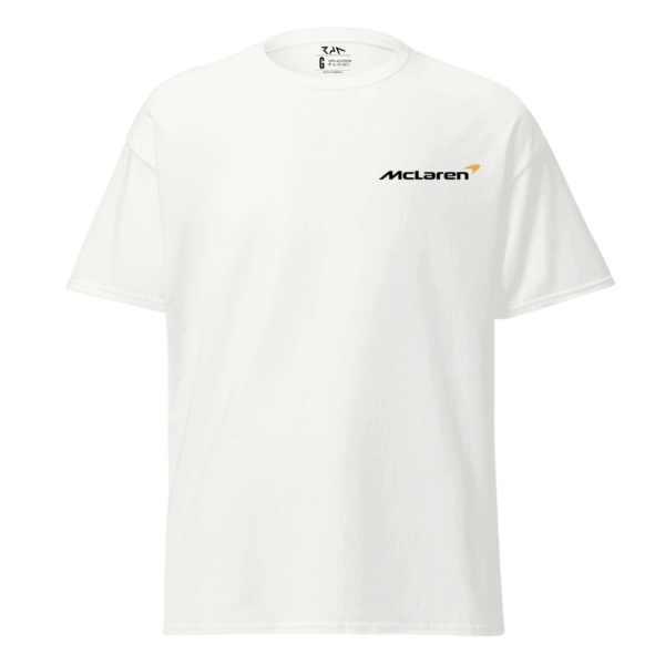 Playera blanca McLaren 720 S.Frente