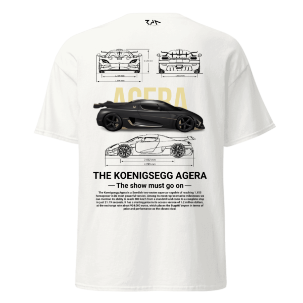 Playera blanca KOENIGSEGG AGERA(Espalda)