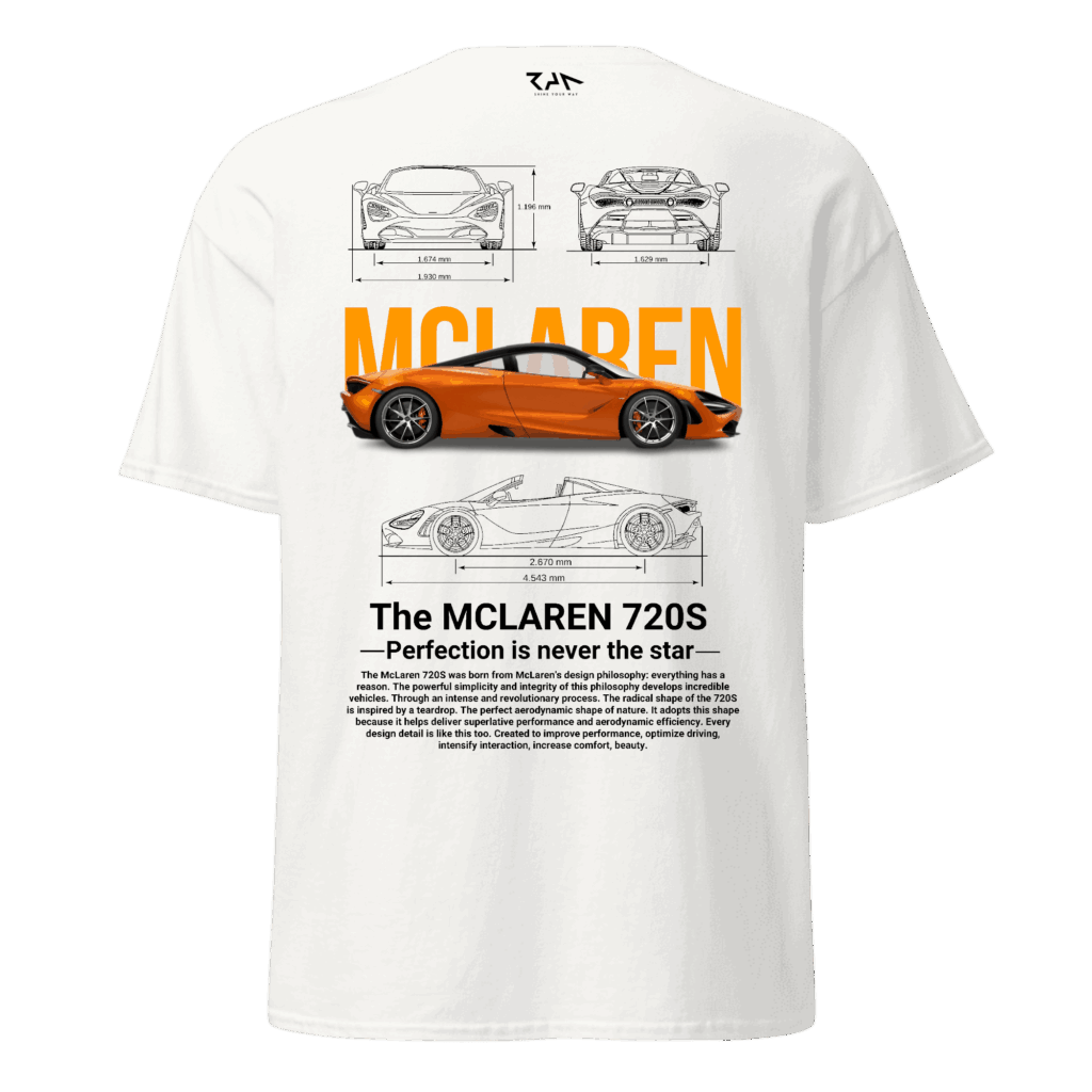 Playera blanca McLaren 720 S.Espalda