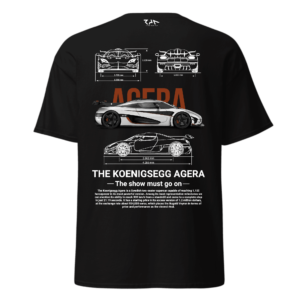 Playera negra KOENIGSEGG AGERA(Espalda)