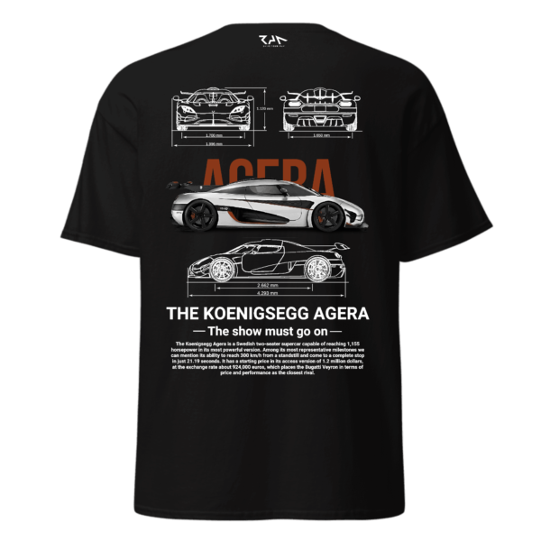 Playera negra KOENIGSEGG AGERA(Espalda)