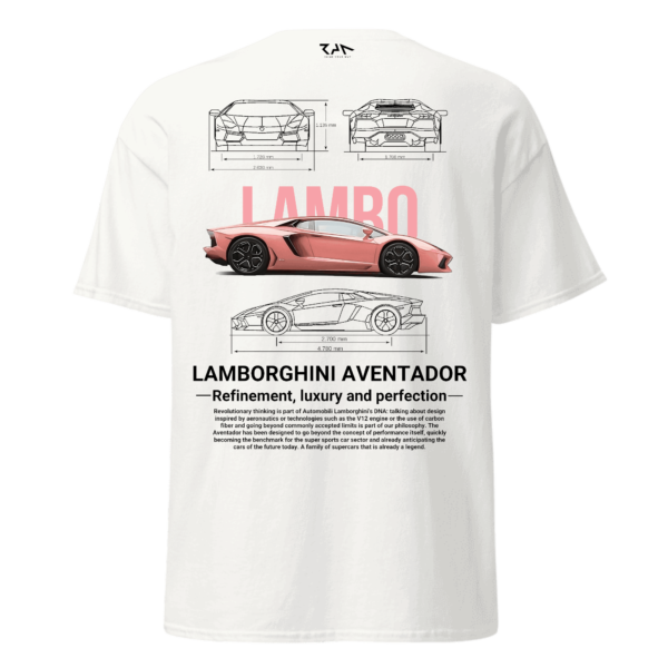 Playera LAMBORGHINI AVENTADOR (edición coquette).Espalda