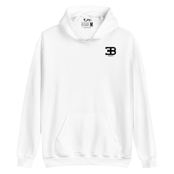 Hoodie blanca BUGATTI CHIRON.Frente