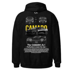 Hoodie negra CAMARO ZL 1 PANTHER.Espalda