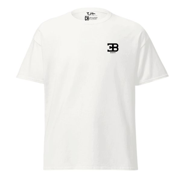 Playera blanca BUGATTI CHIRON.Frente