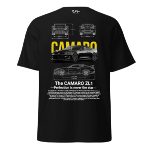 Playera negra CAMARO ZL 1 PANTHER.Espalda