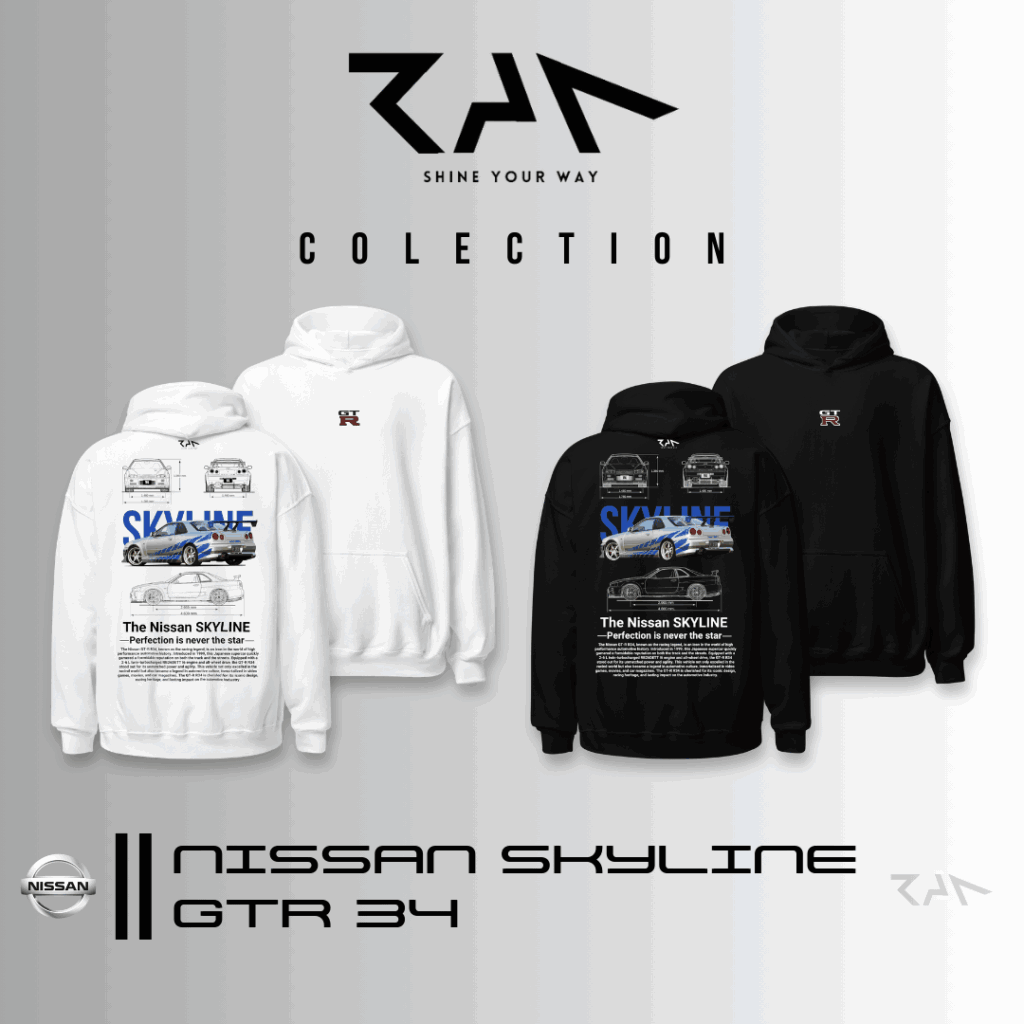 RAN STORE Colección FAST &FORIOUS Hoodies Nissan Skyline GTR 34