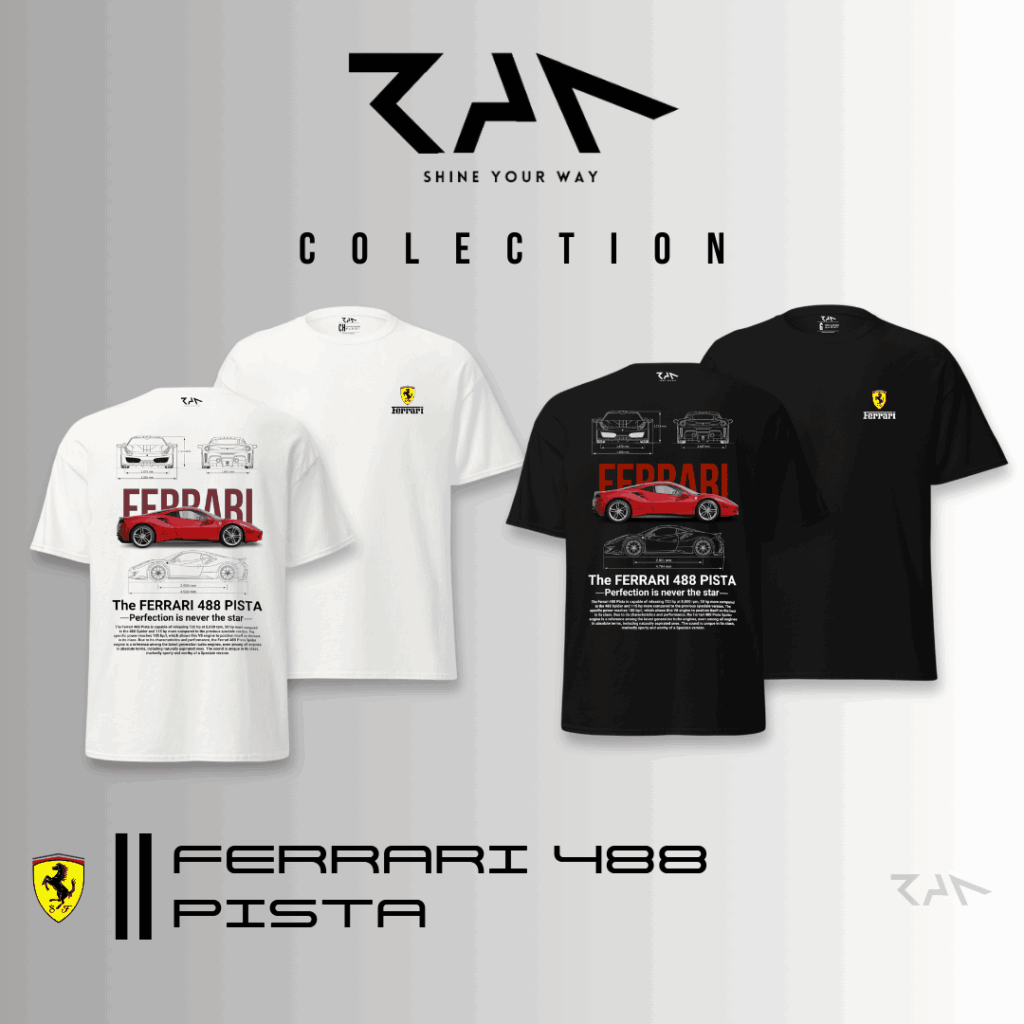 RAN STORE Colección playeras Ferrari 488 PISTA